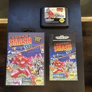 Super Smash TV (Sega Genesis, 1992) Complete CIB Case, Manual, Cartridge Vintage